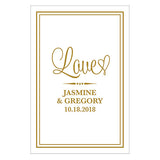 Celebration Script Large Rectangular Tag Black