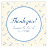 Vintage Romance Square Favor Tag - Hydrangea Periwinkle