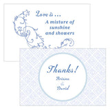 Vintage Romance Escort Card Periwinkle