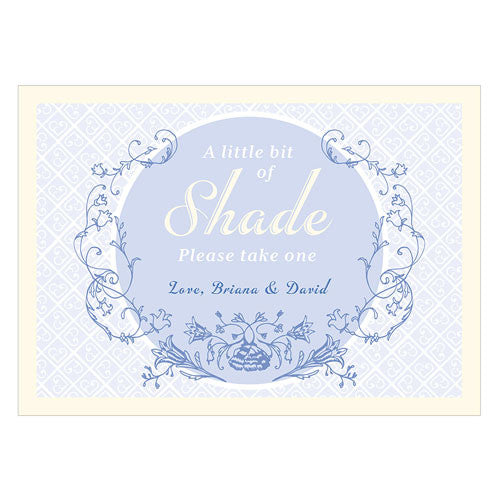 Vintage Romance Table Signage Periwinkle