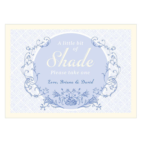 Vintage Romance Table Signage Periwinkle