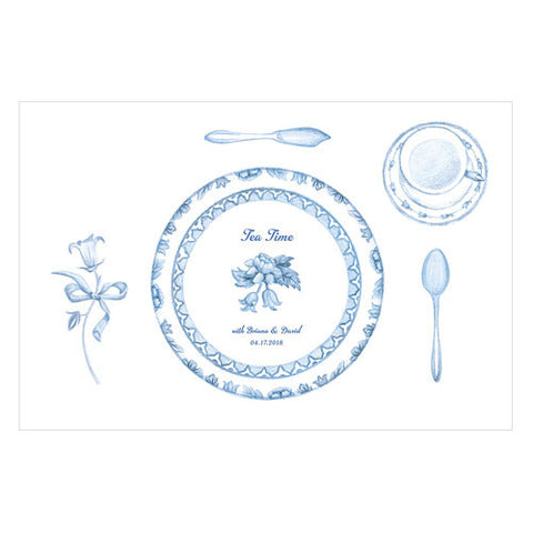 Vintage Romance Personalized Paper Place Mat