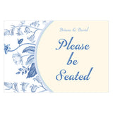 Vintage Romance "Please Be Seated" Directional Poster Ivory