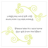 Small Instructions Card Lavender