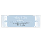 Bracket Design Small Rectangular Favor Tag Pastel Blue