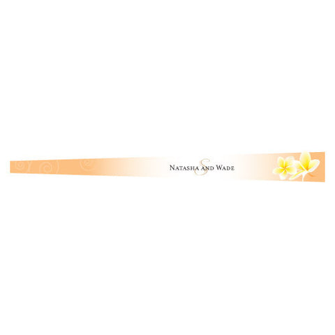 Tropical Plumeria Die Cut Fan Sticker