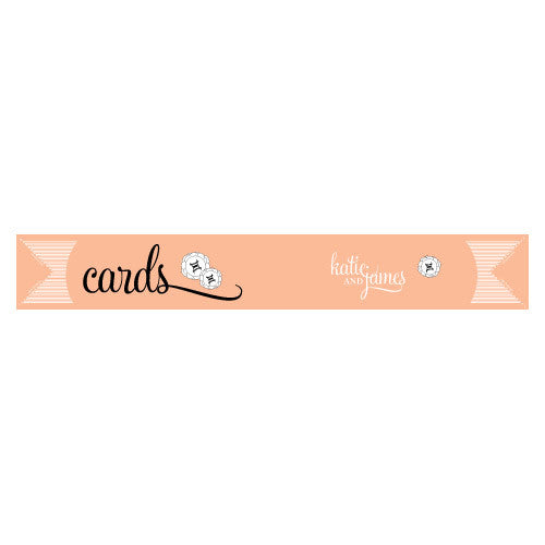 Personalized Streamer For Cards Peach