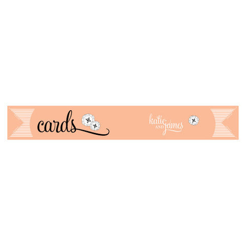 Personalized Streamer For Cards Peach