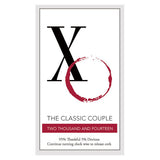 Classic Couple Rectangular Sticker Purple