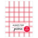 Always Time For a Picnic Note Card Red