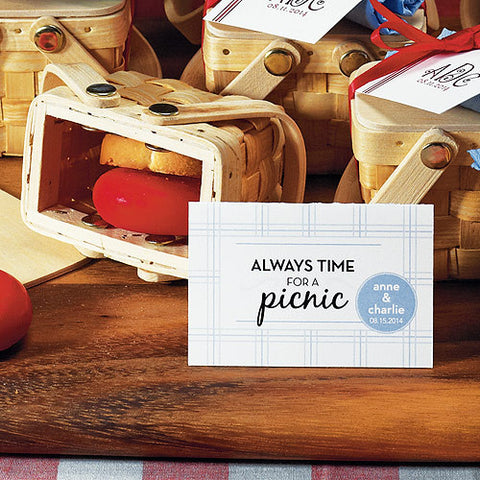 Always Time For a Picnic Tent Card Red