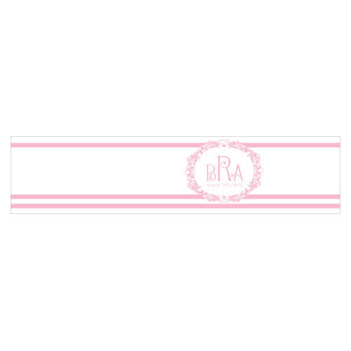 Rococo Monogram Cube Favor Box Wrap Pastel Pink