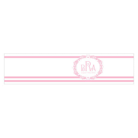 Rococo Monogram Cube Favor Box Wrap Pastel Pink