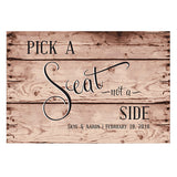 Rustic Pick A Seat Directional Poster Sign Teal Breeze