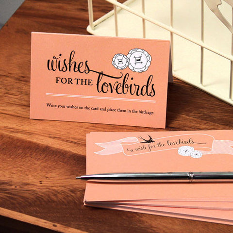A Wish For The Lovebirds Well Wishing Cards Peach