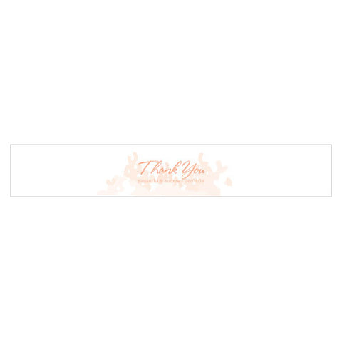 Coral Bottle Stopper Paper Ribbon with Sticker White