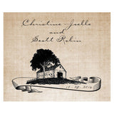 Rustic Country Rectangular Label Black