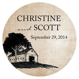 Rustic Country Large Sticker Black