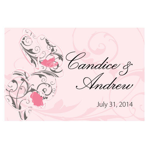 Classic Orchid Large Rectangular Tag Pastel Pink