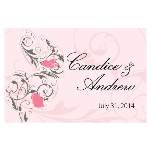 Classic Orchid Large Rectangular Tag Pastel Pink