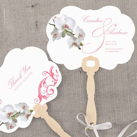 Classic Orchid Personalized Hand Fan Pastel Pink