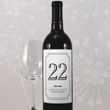 Classic Table Number Wine Label Numbers 1-12 Royal Blue