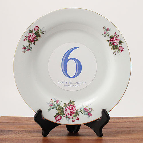 Classic Table Number Diecut Removable Vinyl Numbers 01-06 Royal Blue