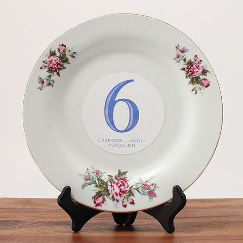 Classic Table Number Diecut Removable Vinyl Numbers 01-06 Royal Blue