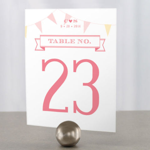 Homespun Charm Table Number Numbers 1-12 Nature