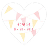 Homespun Charm Heart Sticker Nature