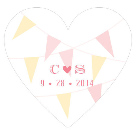 Homespun Charm Heart Sticker Nature