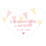 Homespun Charm Heart Container Sticker Nature
