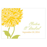 Zinnia Bloom Large Rectangular Tag Black