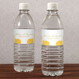 Zinnia Bloom Water Bottle Label Black
