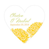 Zinnia Bloom Heart Sticker Black