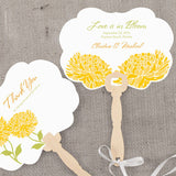 Zinnia Bloom Personalized Hand Fan Black