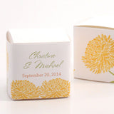 Zinnia Bloom Favor Box Wrap Black