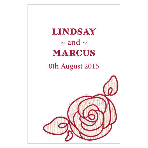 Rose Large Rectangular Tag Pastel Pink