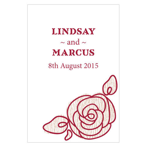 Rose Large Rectangular Tag Pastel Pink