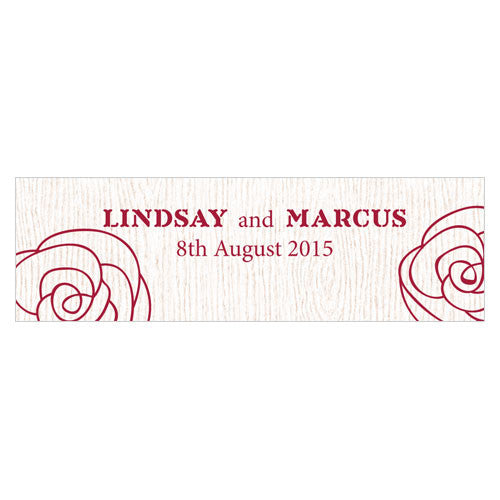 Rose Small Rectangular Tag Pastel Pink