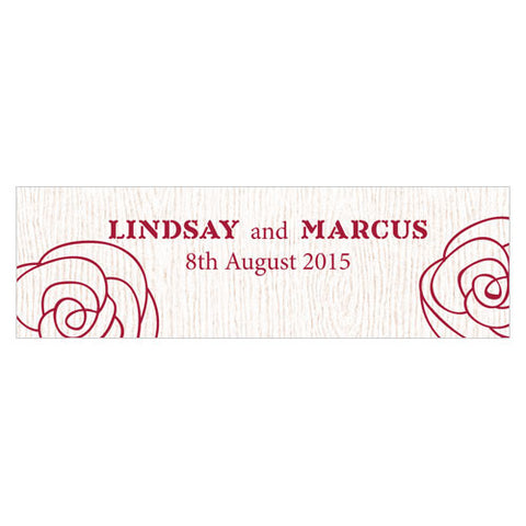 Rose Small Rectangular Tag Pastel Pink
