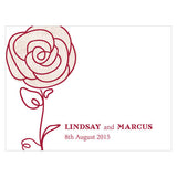 Rose Note Card Pastel Pink