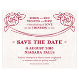 Rose Save The Date Card Pastel Pink