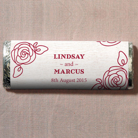 Rose Nut Free Gourmet Milk Chocolate Bar Pastel Pink