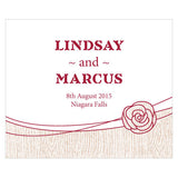 Rose Rectangular Label Pastel Pink