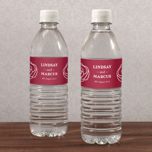 Rose Water Bottle Label Pastel Pink