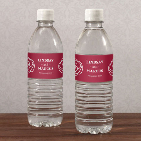 Rose Water Bottle Label Pastel Pink