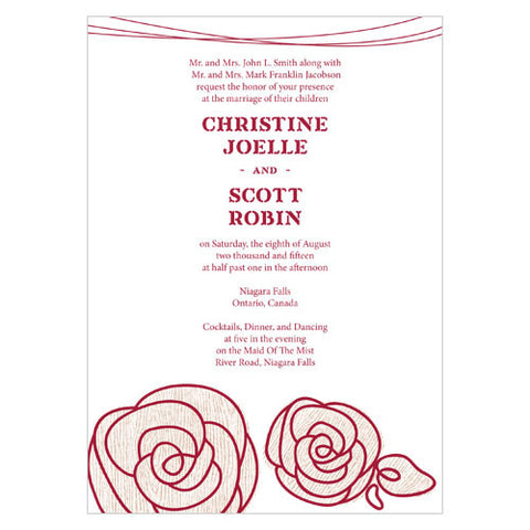 Rose Invitation Pastel Pink