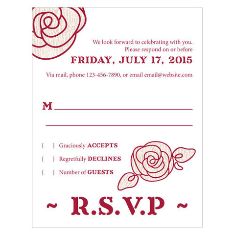 Rose RSVP Pastel Pink