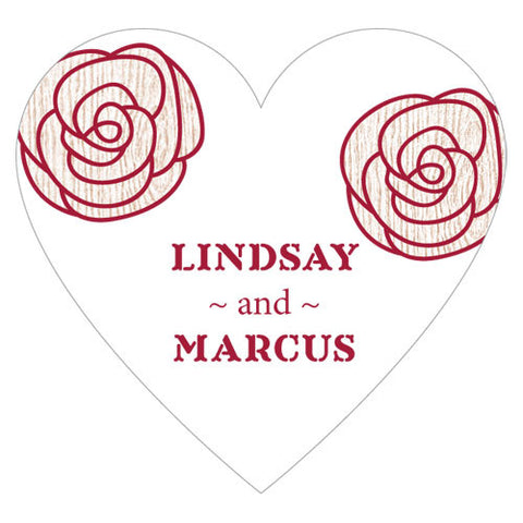 Rose Heart Sticker Pastel Pink